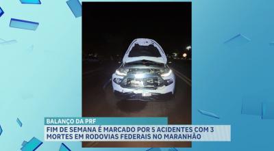 PRF registra 5 acidentes com três mortes nas rodovias federais que cortam o MA