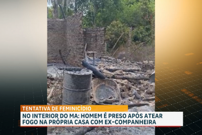 Preso suspeito de tentar matar ex-companheira incendiando casa em Peritoró