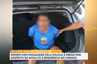 Suspeito de roubo no Vinhais é preso; prejuízo ultrapassa R$ 39 mil