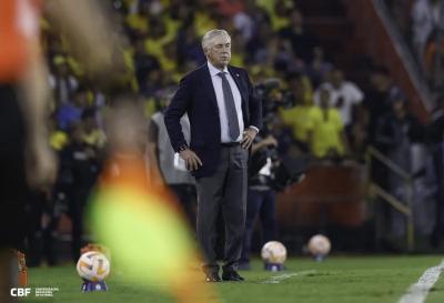 Carlo Ancelotti se diz ‘satisfeito’ após estreia com empate pela seleção brasileira
