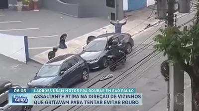 Assaltante atira na direção de pessoas que gritavam para tentar evitar roubo