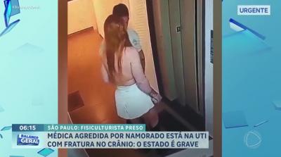 Médica agredida por fisiculturista está internada com fratura no crânio
