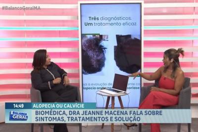 Vem Comigo: Jeanne Macena explica causas e tratamentos para a alopecia