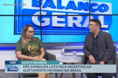 Balanço Geral entrevista enfermeira do HU-UFMA sobre a campanha Agosto Dourado