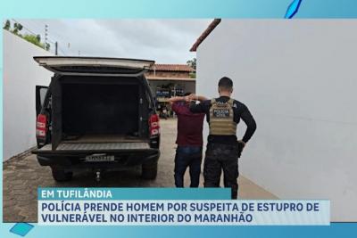 Preso suspeito de estupro de vulnerável em Tufilândia, no Maranhão