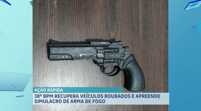 PM apreende arma de fogo falsa e veículos roubados em São Luís