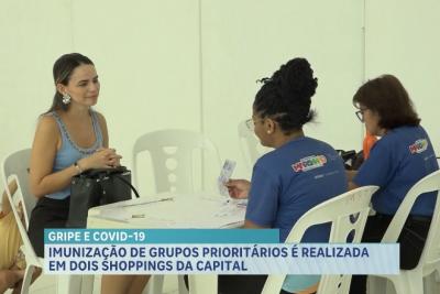 Vacinação contra gripe e covid-19 disponível em shoppings da capital