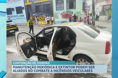 Princípio de incêndio em veículo mobiliza bombeiros em São Luís