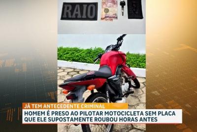 Preso suspeito de furtar motocicleta no Centro de São Luís