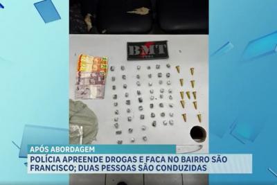 Polícia apreende drogas e faca no bairro São Francisco