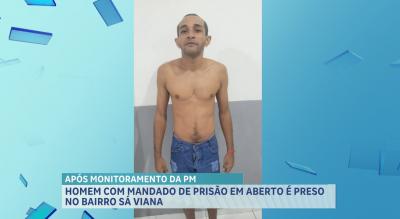 Homem com mandado de prisão por homicídio e tráfico de drogas é preso pela PM