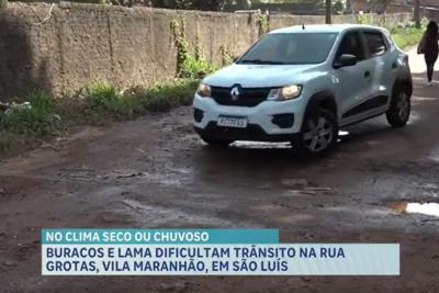 Moradores denunciam lama e buracos em rua da Vila Maranhão