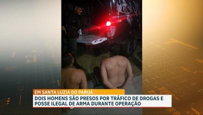 Dois suspeitos de tráfico de drogas e posse ilegal de arma são presos em Santa Luzia do Paruá