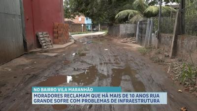 Falhas na infraestrutura prejudicam condutores e moradores do bairro Vila Maranhão, em São Luís