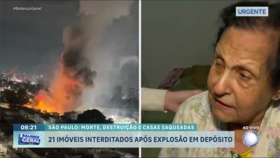 Idosa de 90 anos toma susto, mas sai ilesa após explosão que deixou um morto no Tatuapé
