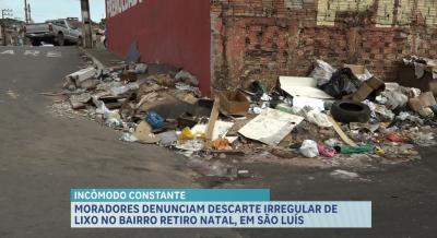 Moradores reclamam de lixo acumulado no bairro Retiro Natal, em São Luís
