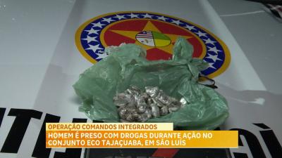Homem é preso com drogas durante ação no conjunto Eco Tajaçuaba, em São Luís