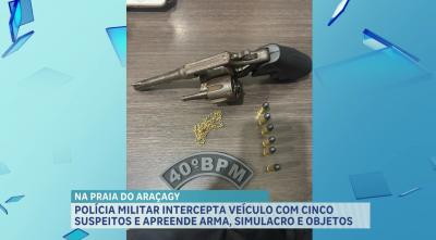 Cinco suspeitos de roubos armados são presos com armas e objetos roubados na Litorânea