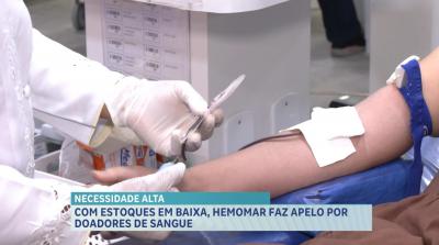 Hemomar alerta para queda nas doações e reforça necessidade de manter estoques de sangue