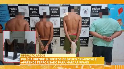 Polícia Civil prende suspeitos de organização criminosa e apreende ferro usado para marcar rivais