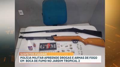 Polícia apreende drogas, armas e munições no bairro Jardim Tropical II