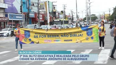 Bloco da Cidade 2026: Grupo Cidade realiza segunda blitz educativa e reforça mensagens de segurança no trânsito no período carnavalesco