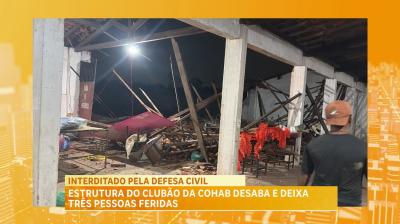 Estrutura do Clubão da Cohab desaba e deixa três pessoas feridas