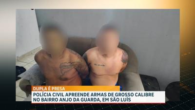 PC-MA prende dupla por tráfico e posse de arma restrita no Anjo da Guarda