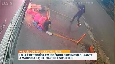 Loja é destruída em incêndio criminoso durante madrugada; ex-marido da vítima é o principal suspeito