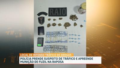 PM apreende drogas, munição de fuzil e pássaros silvestres na Raposa; suspeito é preso