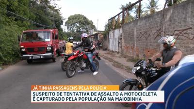 População detém suspeito de roubo de moto na região da Maiobinha