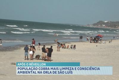Descarte de resíduos na orla de São Luís após o Réveillon mobiliza banhistas e gera alertas