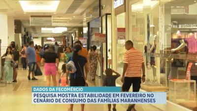 Pesquisa mostra estabilidade em fevereiro no cenário de consumo das famílias maranhenses