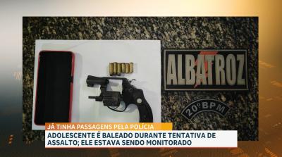 Adolescente é baleado durante tentativa de assalto; moto roubada é recuperada