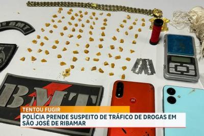 Suspeito de tráfico é preso com 97 porções de substância similar ao crack em São José de Ribamar