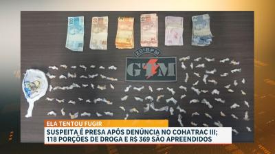Mulher é presa com 118 porções de crack no Cohatac III, em São Luís