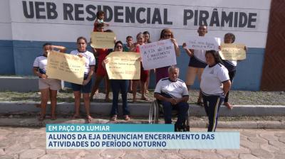 Alunos da EJA denunciam encerramento das atividades do turno noturno