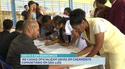 160 casais oficializam união em casamento comunitário, em São Luís