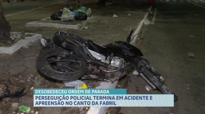 Perseguição policial termina em acidente e apreensão no Canto da Fabril, em São Luís