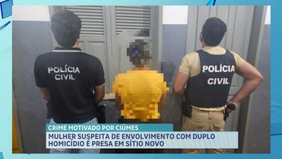 Mulher suspeita de envolvimento em duplo homicídio é presa em Sítio Novo