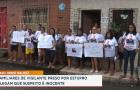 Família protesta por prisão de motorista suspeito de estupro