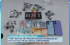 Trio é preso por suspeita de tráfico de drogas
