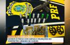 PRF prende homem com arma e grande quantidade de munições na BR-316, em Caxias