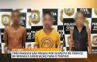 Três pessoas são presas por suspeita de tráfico de drogas, em Arari