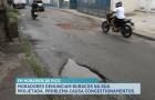 Buracos na Rua Projetada, no bairro Jordoa, causam transtornos e aumentam risco de acidentes